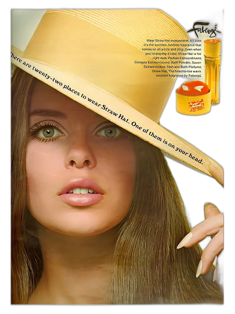 Faberge Straw Hat — Brut Parfums Prestige